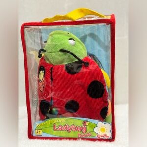 Soft Play Ladybug Plush Book Toy - Red & Green